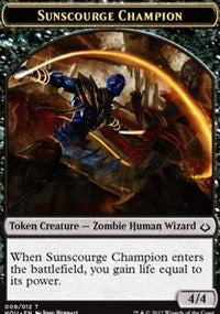 Sunscourge Champion // Cat Double-sided Token [Hour of Devastation Tokens] | North Game Den