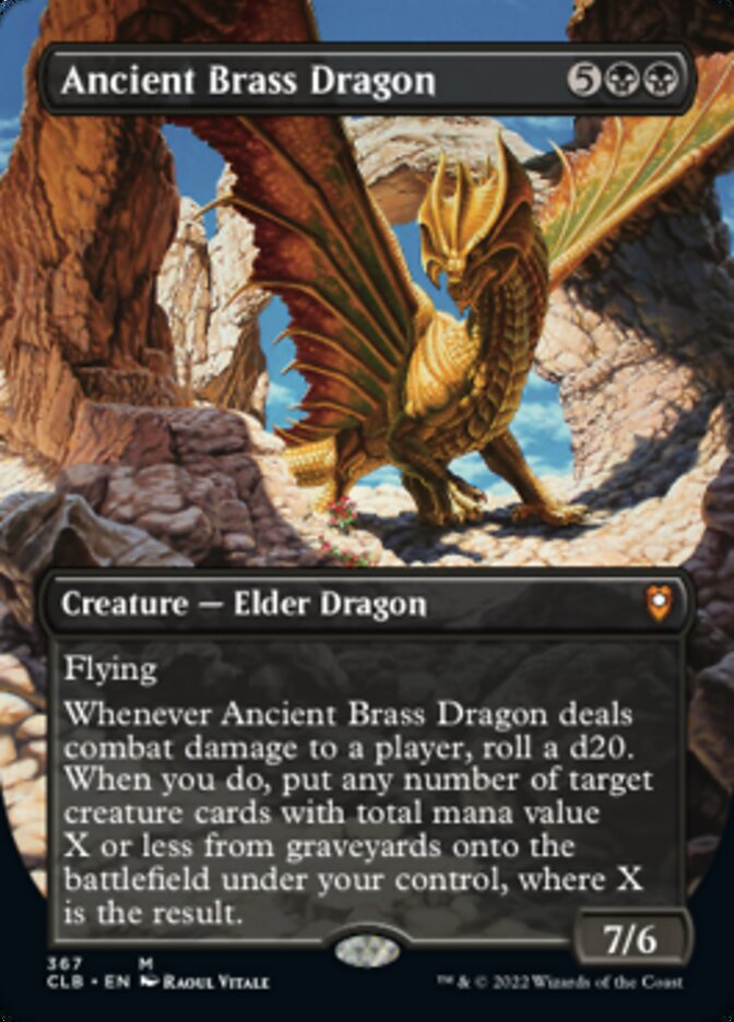 Ancient Brass Dragon (Borderless Alternate Art) [Commander Legends: Battle for Baldur's Gate] | North Game Den
