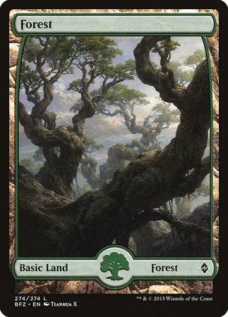 Forest (274) - Full Art [Battle for Zendikar] | North Game Den