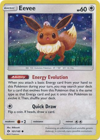 Eevee (101/149) (Cosmos Holo) [Sun & Moon: Base Set] | North Game Den