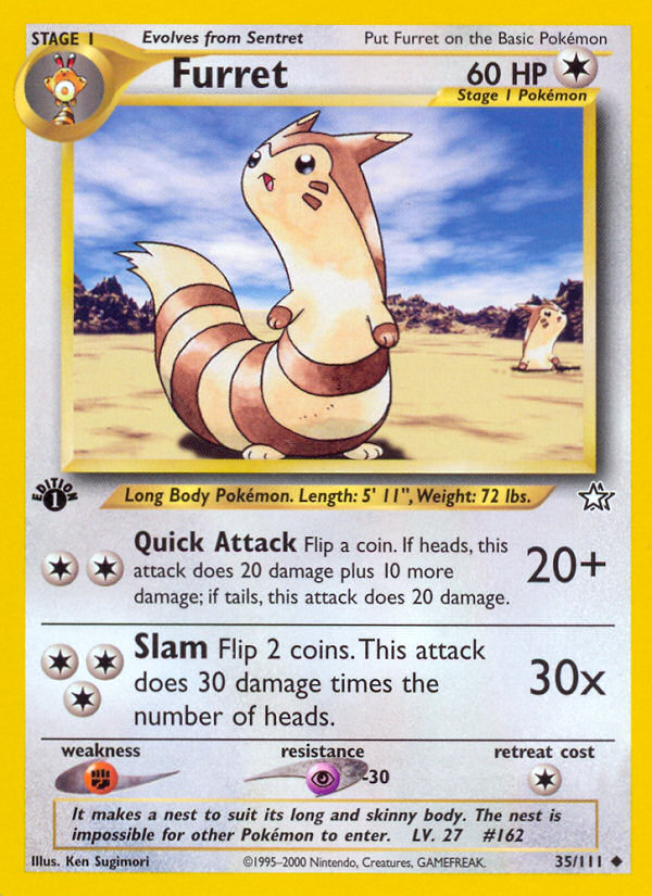 Furret (35/111) [Neo Genesis 1st Edition] | North Game Den