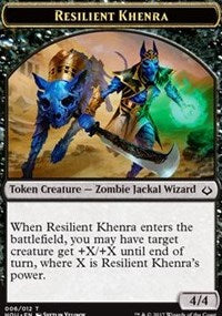 Resilient Khenra // Zombie Double-sided Token [Hour of Devastation Tokens] | North Game Den