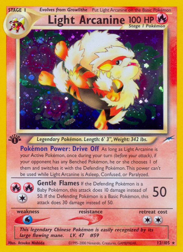 Light Arcanine (12/105) [Neo Destiny 1st Edition] | North Game Den