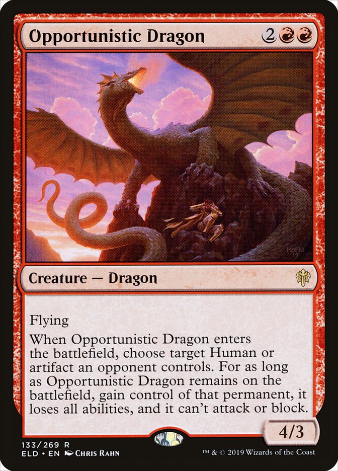 Opportunistic Dragon [Throne of Eldraine] | North Game Den