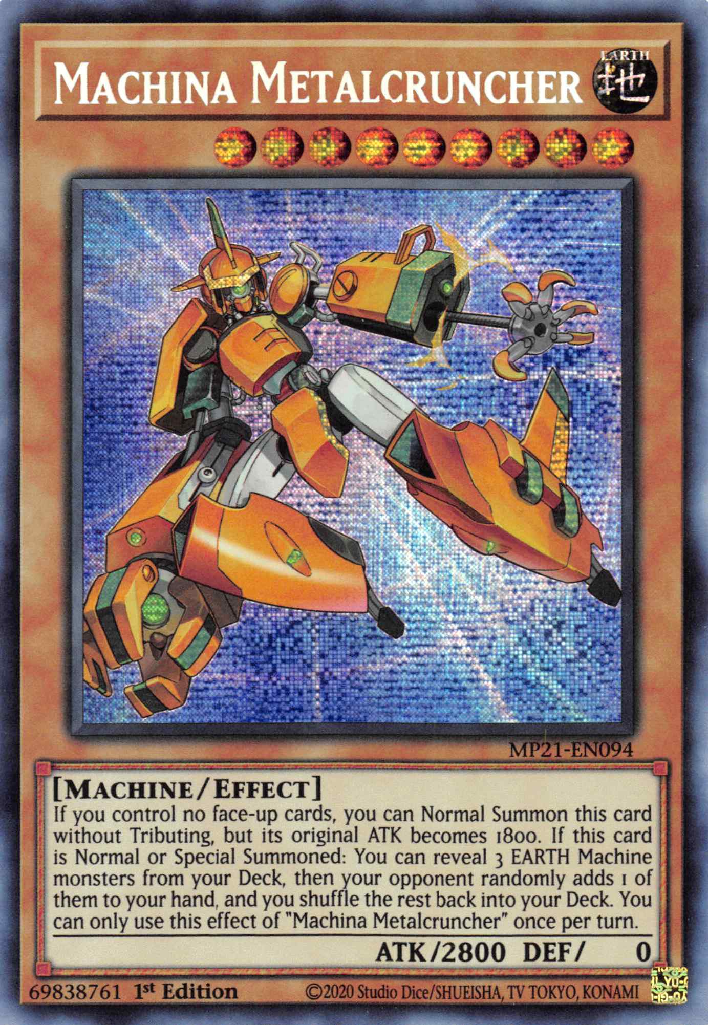 Machina Metalcruncher [MP21-EN094] Prismatic Secret Rare | North Game Den