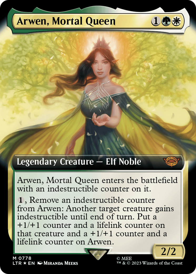 Arwen, Mortal Queen (Extended Art) (Surge Foil) [The Lord of the Rings: Tales of Middle-Earth] | North Game Den