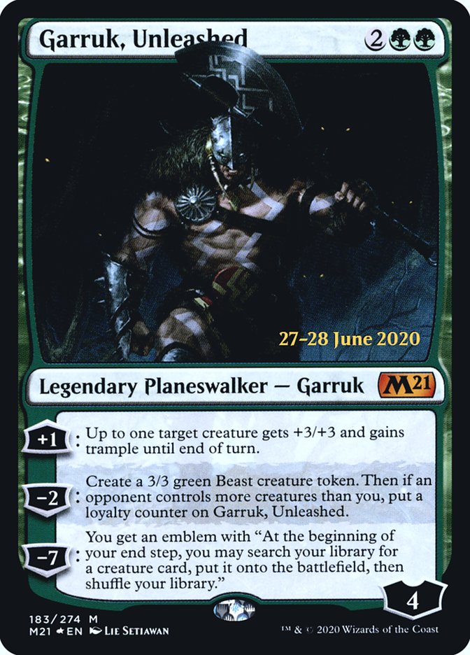 Garruk, Unleashed  [Core Set 2021 Prerelease Promos] | North Game Den