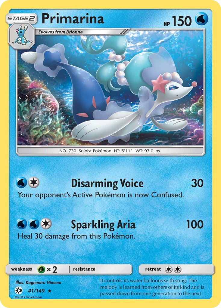 Primarina (41/149) (Theme Deck Exclusive) [Sun & Moon: Base Set] | North Game Den