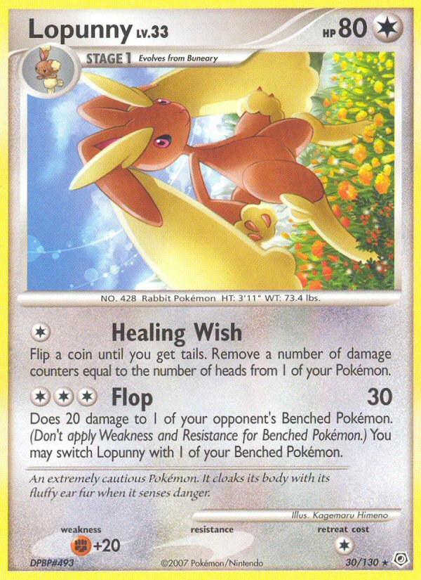 Lopunny (30/130) [Diamond & Pearl: Base Set] | North Game Den