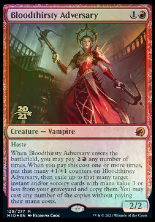 Bloodthirsty Adversary [Innistrad: Midnight Hunt Prerelease Promos] | North Game Den