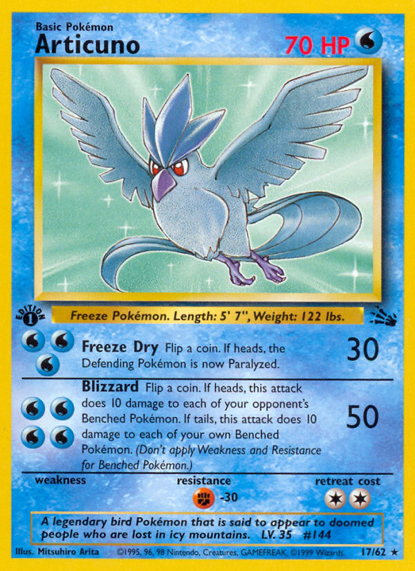 Articuno (17/62) [Fossil 1st Edition] | North Game Den