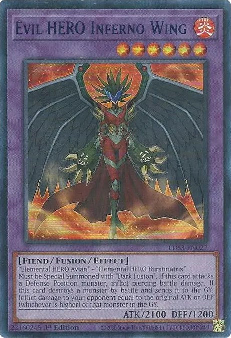 Evil HERO Inferno Wing (Blue) [LDS3-EN027] Ultra Rare | North Game Den