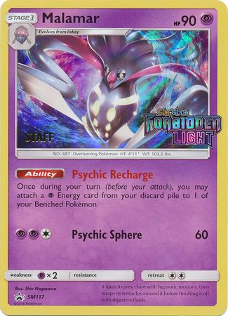 Malamar (SM117) (Staff Prerelease Promo) [Sun & Moon: Black Star Promos] | North Game Den