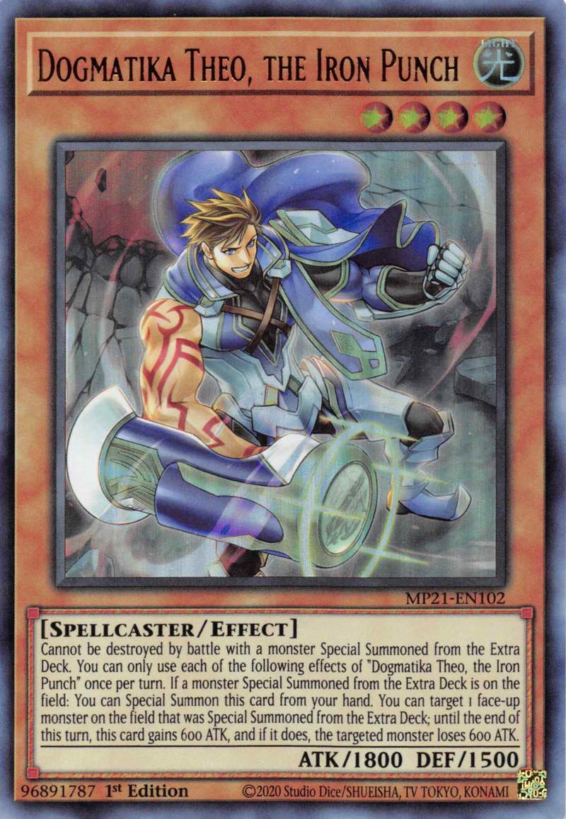 Dogmatika Theo, the Iron Punch [MP21-EN102] Ultra Rare | North Game Den