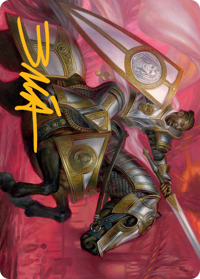 Sigiled Sentinel Art Card (Gold-Stamped Signature) [March of the Machine Art Series] | North Game Den