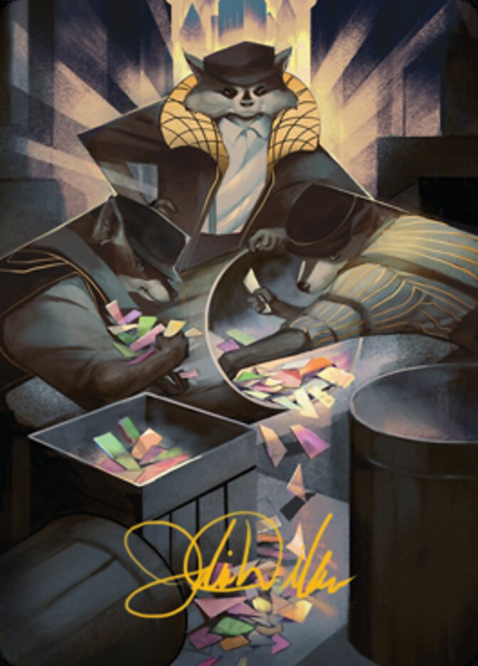 Masked Bandits Art Card (Gold-Stamped Signature) [Streets of New Capenna Art Series] | North Game Den