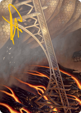 Rustvale Bridge Art Card (Gold-Stamped Signature) [Modern Horizons 2 Art Series] | North Game Den