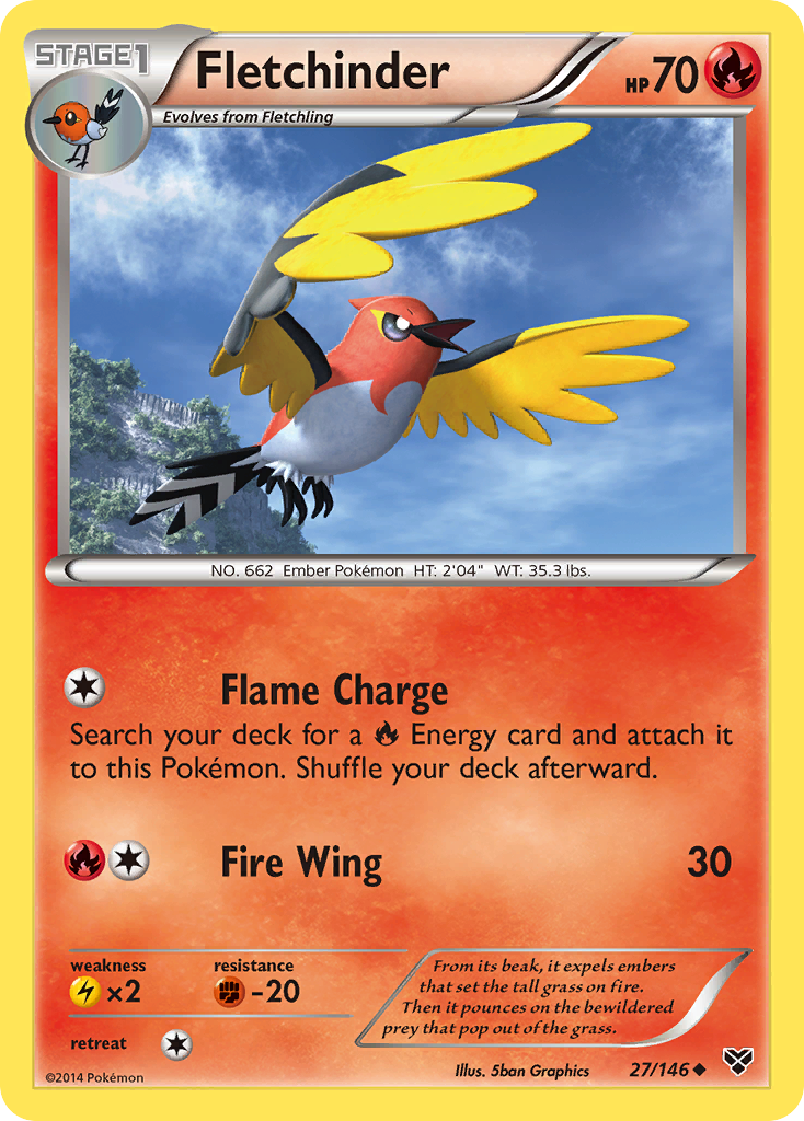 Fletchinder (27/146) [XY: Base Set] | North Game Den