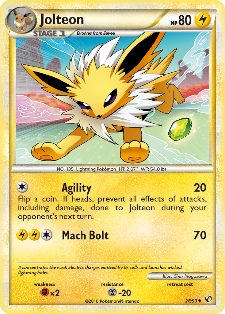 Jolteon (28/90) [HeartGold & SoulSilver: Undaunted] | North Game Den