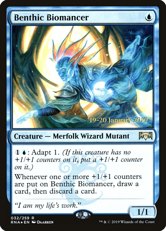 Benthic Biomancer [Ravnica Allegiance Prerelease Promos] | North Game Den