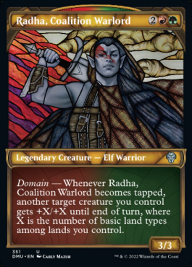 Radha, Coalition Warlord (Showcase Textured) [Dominaria United] | North Game Den