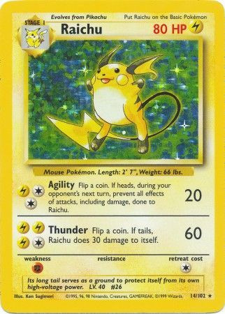 Raichu (14/102) [Base Set Unlimited] | North Game Den