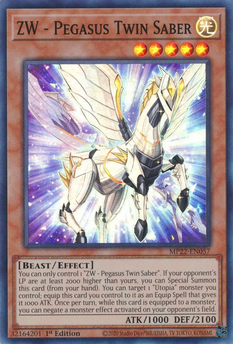 ZW - Pegasus Twin Saber [MP22-EN057] Super Rare | North Game Den