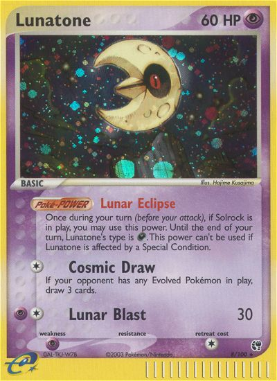 Lunatone (8/100) [EX: Sandstorm] | North Game Den