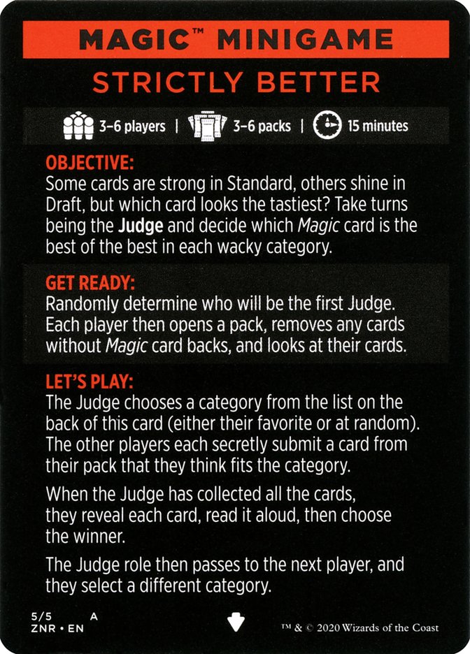 Strictly Better (Magic Minigame) [Zendikar Rising Minigame] | North Game Den