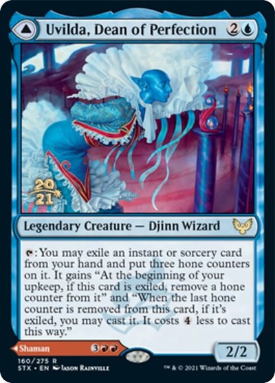 Uvilda, Dean of Perfection // Nassari, Dean of Expression [Strixhaven: School of Mages Prerelease Promos] | North Game Den