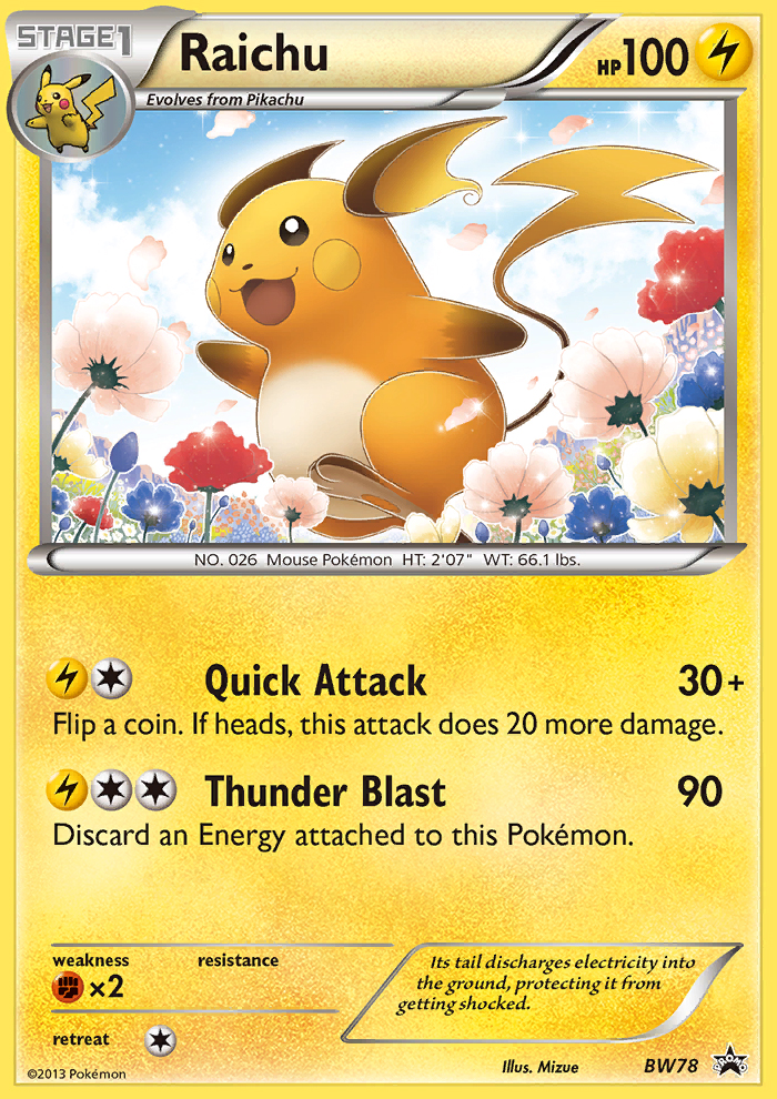 Raichu (BW78) [Black & White: Black Star Promos] | North Game Den