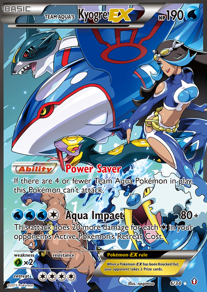 Team Aqua's Kyogre EX (6/34) [XY: Double Crisis] | North Game Den