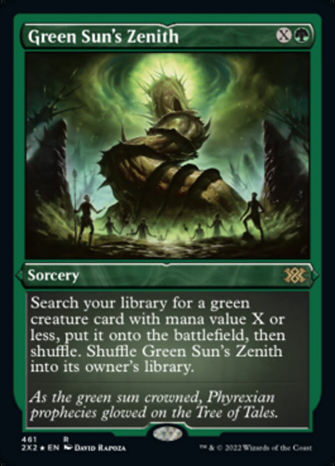 Green Sun's Zenith (Foil Etched) [Double Masters 2022] | North Game Den