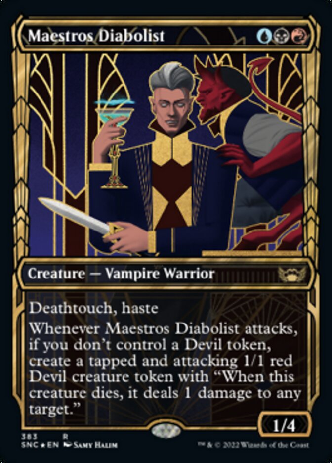 Maestros Diabolist (Showcase Golden Age Gilded Foil) [Streets of New Capenna] | North Game Den