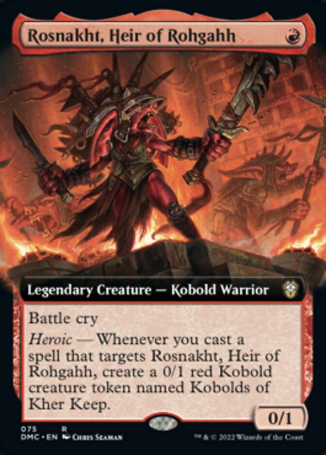 Rosnakht, Heir of Rohgahh (Extended Art) [Dominaria United Commander] | North Game Den