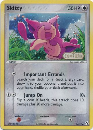 Skitty (64/92) (Stamped) [EX: Legend Maker] | North Game Den