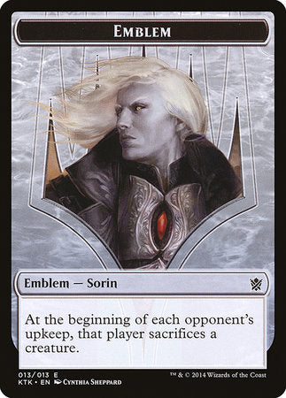 Emblem - Sorin, Solemn Visitor [Khans of Tarkir Tokens] | North Game Den