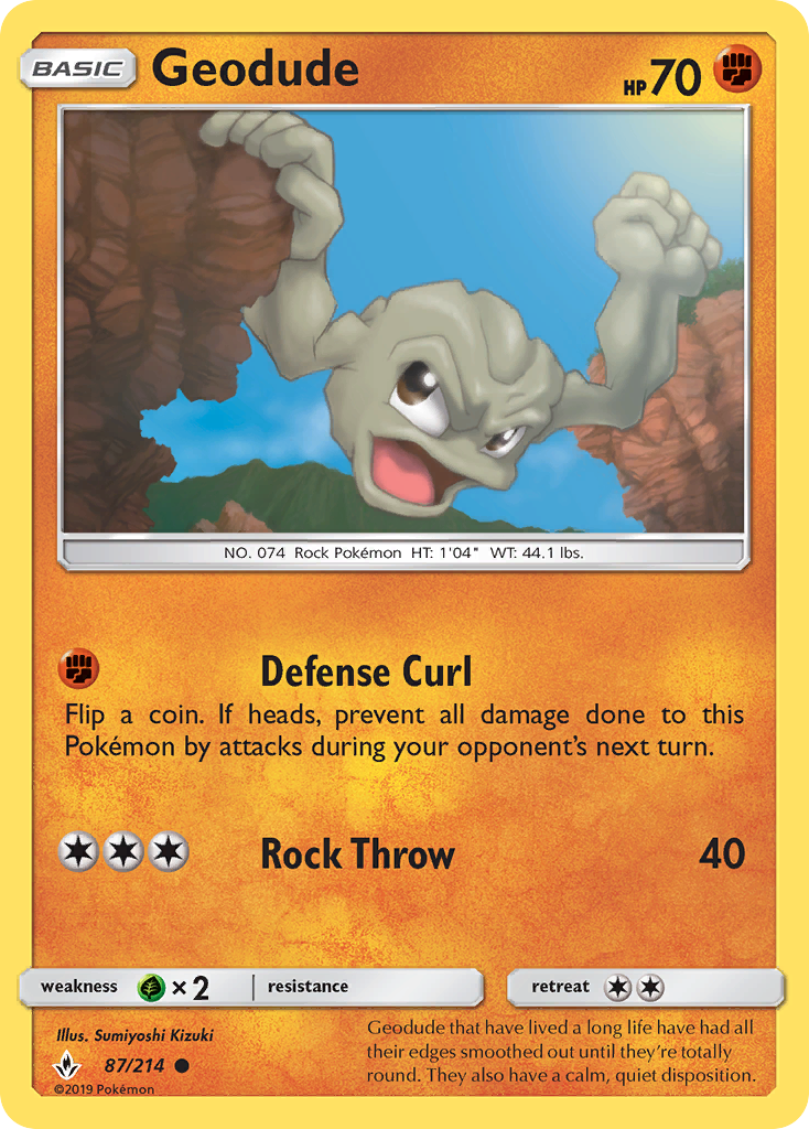 Geodude (87/214) [Sun & Moon: Unbroken Bonds] | North Game Den