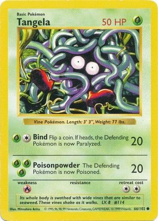 Tangela (66/102) [Base Set Shadowless Unlimited] | North Game Den