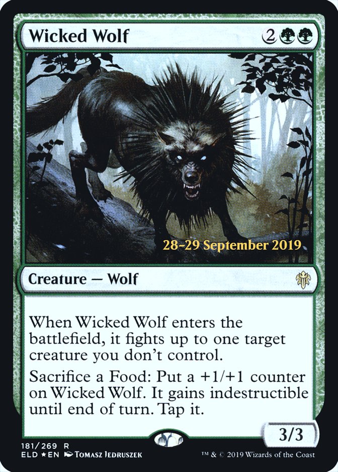 Wicked Wolf  [Throne of Eldraine Prerelease Promos] | North Game Den