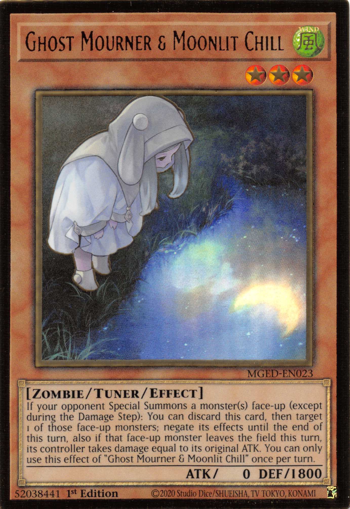 Ghost Mourner & Moonlit Chill (Alternate Art) [MGED-EN023] Gold Rare | North Game Den