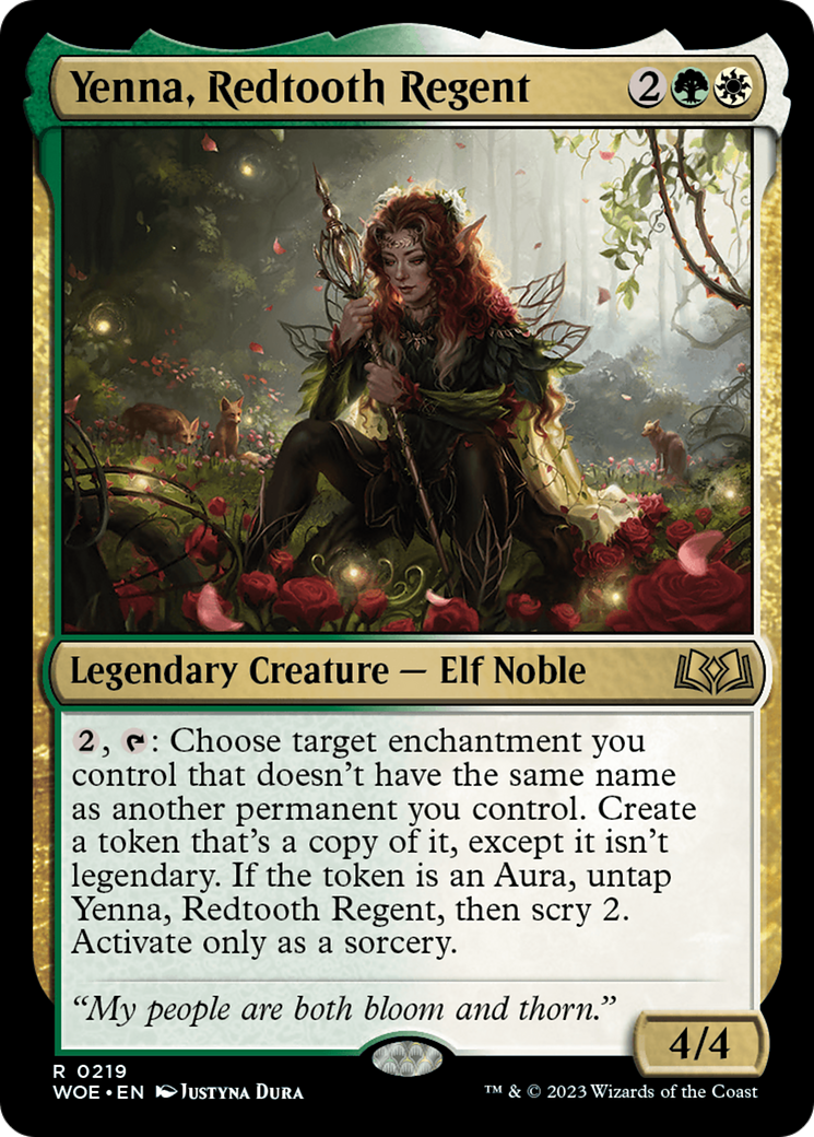 Yenna, Redtooth Regent [Wilds of Eldraine Prerelease Promos] | North Game Den