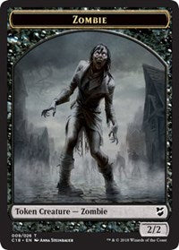 Zombie // Shapeshifter Double-sided Token [Commander 2018 Tokens] | North Game Den