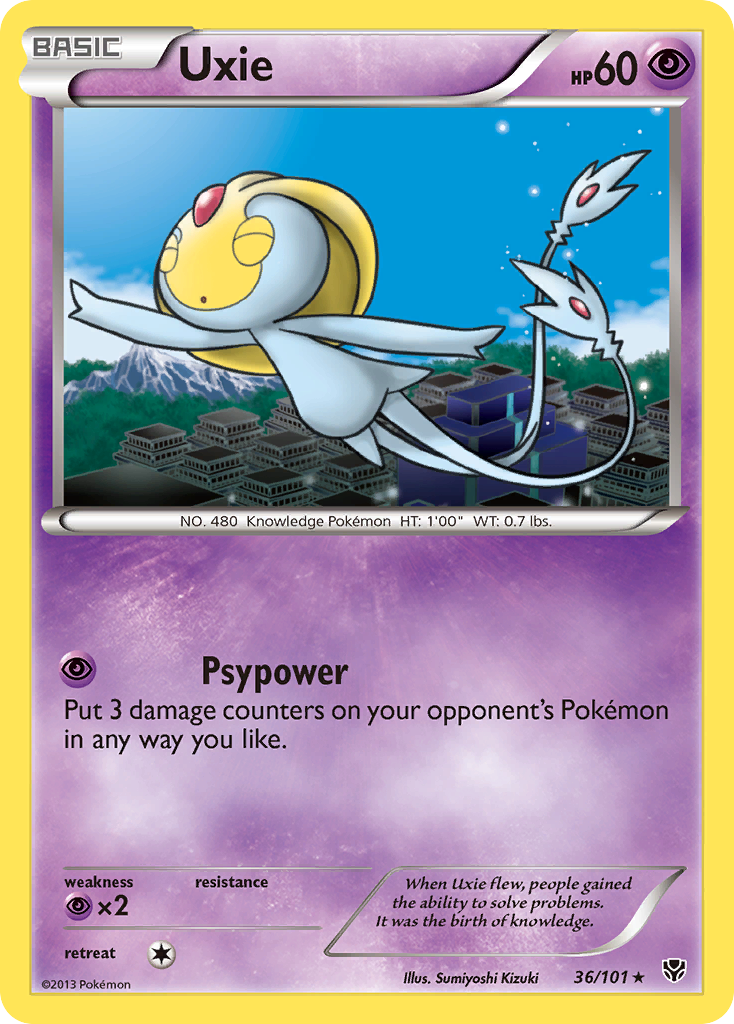 Uxie (36/101) [Black & White: Plasma Blast] | North Game Den