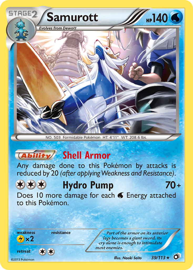 Samurott (39/113) [Black & White: Legendary Treasures] | North Game Den