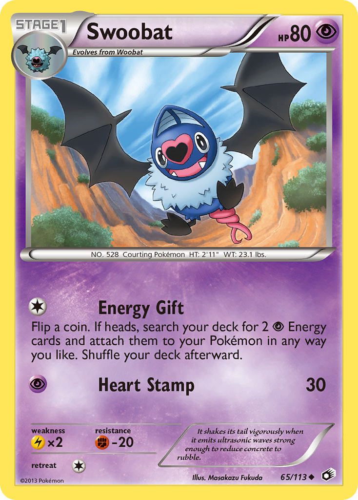 Swoobat (65/113) [Black & White: Legendary Treasures] | North Game Den