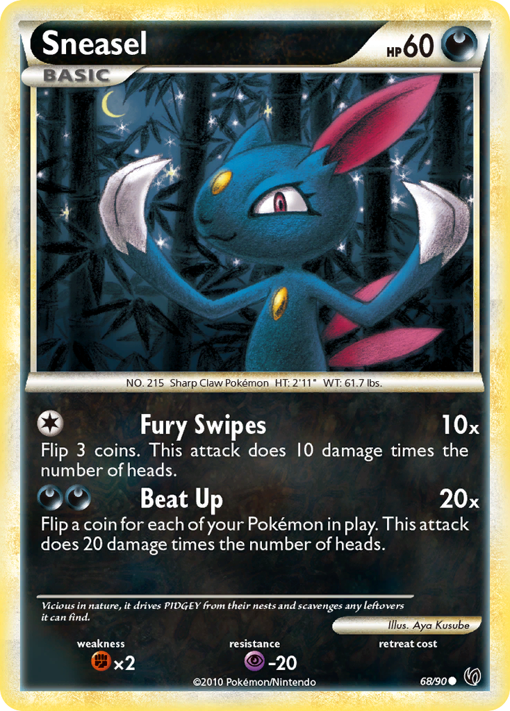Sneasel (68/90) [HeartGold & SoulSilver: Undaunted] | North Game Den