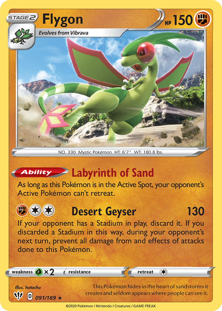 Flygon (091/189) [Sword & Shield: Darkness Ablaze] | North Game Den