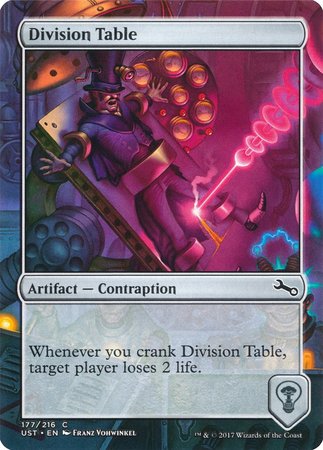 Division Table [Unstable] | North Game Den