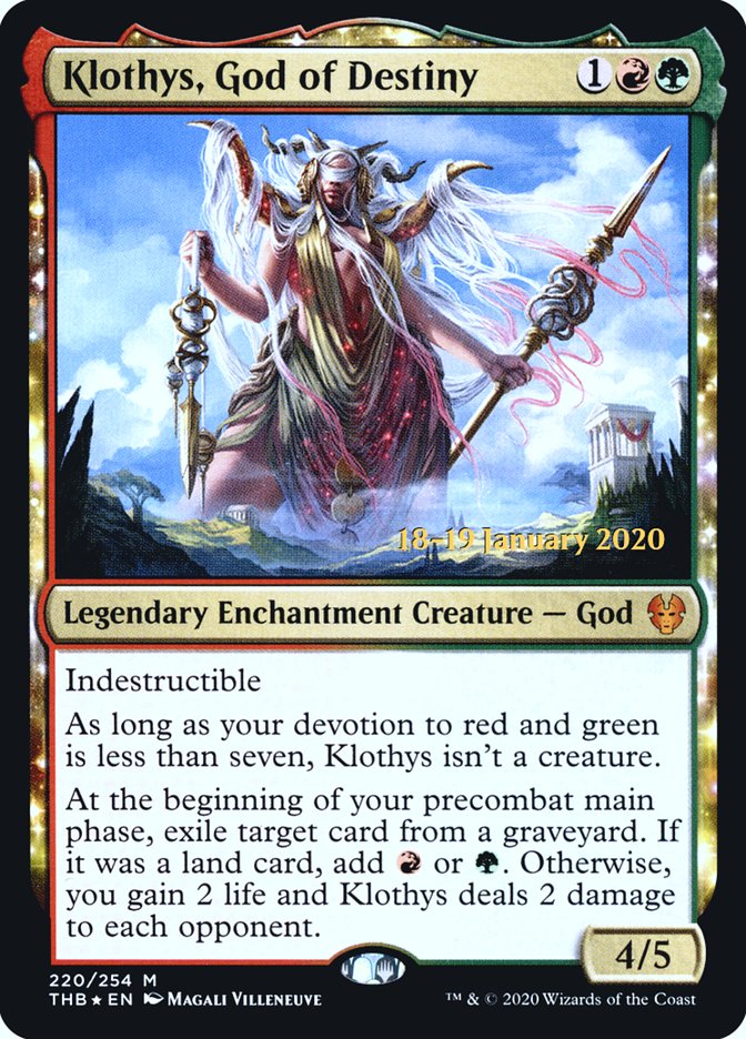 Klothys, God of Destiny [Theros Beyond Death Prerelease Promos] | North Game Den